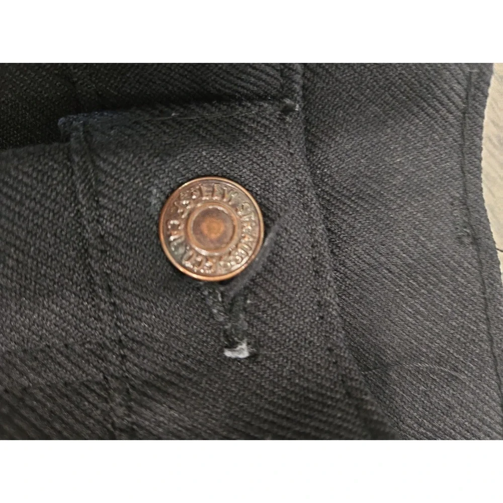 Vintage Levis Sta-Prest Black Twill Trousers Mens 36x33 Talon 42‎ Zip Straight